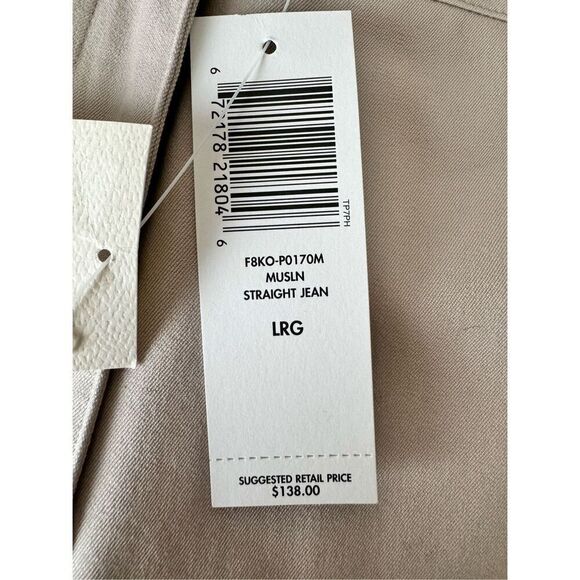 NWT Eileen Fisher Organic Cotton Muslin Straight Pants Jeans Size Large - Picture 4 of 11